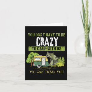 Cartão Engraçado Camping Lover Crazy Piada