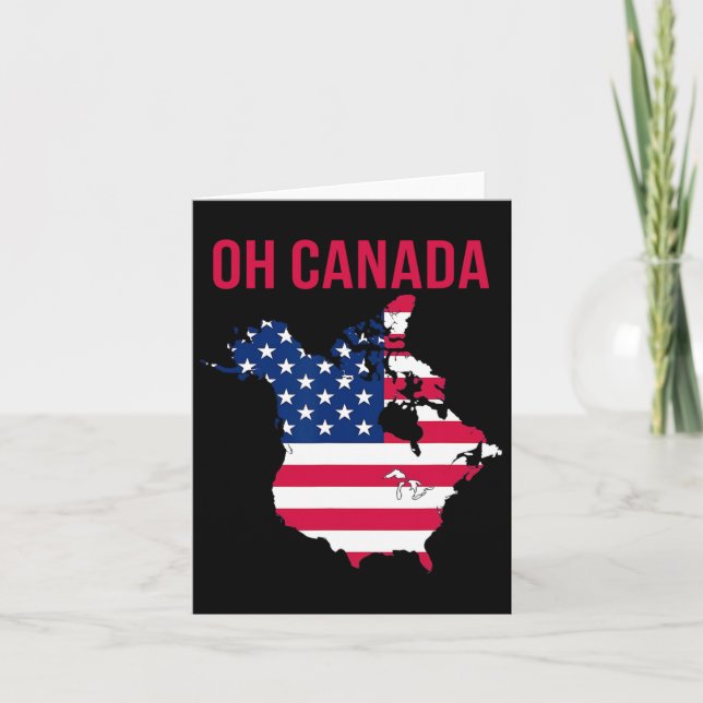 Cartão Engraçado, Canadá Engraçado Mapa De Tumos Dos Eua (Frente)