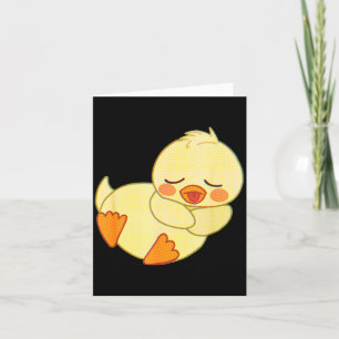 Cartão Engraçado Cansado Como Pato Eu Amo Adoráveis Patin