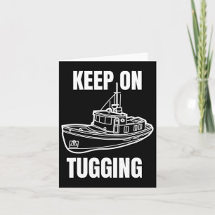 Cartão Engraçado Capitão Gráfico do Tug Boat