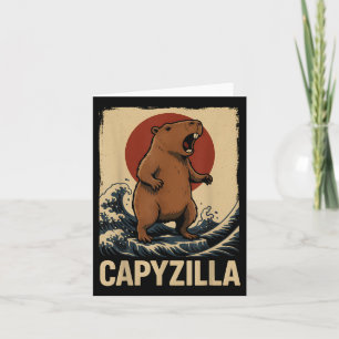 Cartão Engraçado Capybara Boys Raparigas Crianças Mens Ca