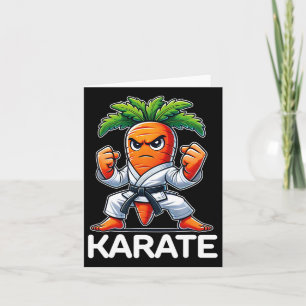 Cartão Engraçado Carrot Artes Marciais Combatendo Belt Ka