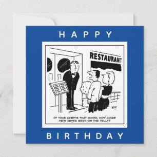 Cartão Engraçado Cartoon Chef - O Chef é Altamente Renoma