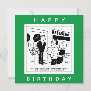 Cartão Engraçado Cartoon Chef - O Chef é Altamente Renoma