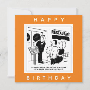 Cartão Engraçado Cartoon Chef - O Chef é Altamente Renoma