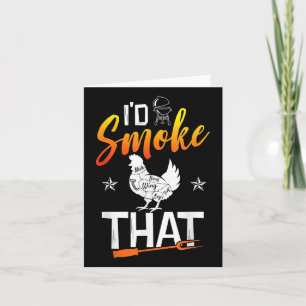 Cartão Engraçado Chicken Graphic Women Men Meat Smok