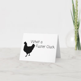 Cartão Engraçado Chicken Humor: Que Pilha de Fuster? EM B