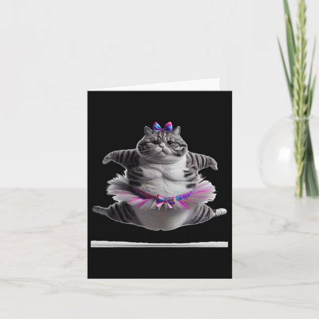 Cartão Engraçado Chub Dançando Gato Engraçado (Frente)