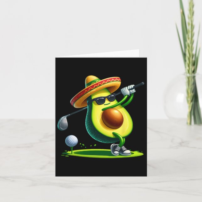 Cartão Engraçado Cinco De Mayo Avocado Mostrando Capacida (Frente)