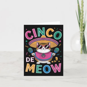 Cartão Engraçado Cinco De Mayo Mexicano Cat Com Homens So