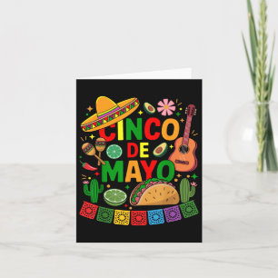 Cartão Engraçado Cinco De Mayo Mexicano Sombrero Hábitos