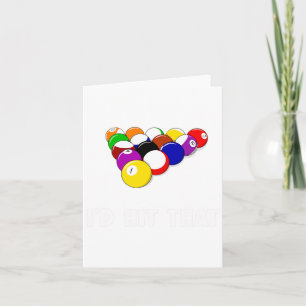 Cartão Engraçado Citação De Piscina Id Atingiu O Jogador 