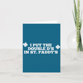 Cartão Engraçado coloquei os dois d's no dia de st paddy