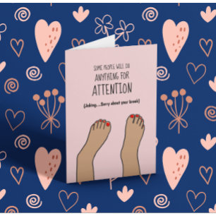 Cartão Engraçado com Anca Quebrada