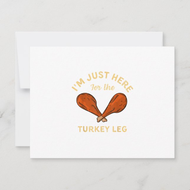 Cartão Engraçado Comida de Ação de Graças Estou aqui para (Frente)