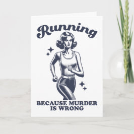 Cartão Engraçado Correr Porque Assassinato É Errado Retro