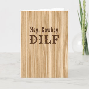 Cartão Engraçado Cowboy DILT Dia de os pais Rinchante Hum
