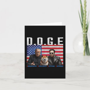 Cartão Engraçado D.o.g. e Doge Democratas Oficialmente Ch