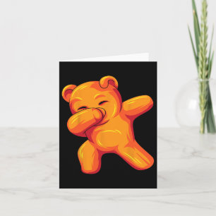 Cartão Engraçado Dabbing Gummy Bear Dançando Urso Gummy B