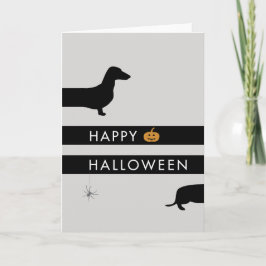 Cartão Engraçado Dachshund Halloween