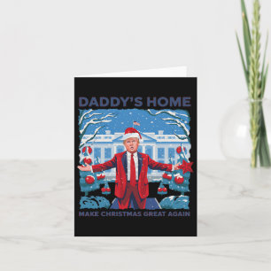 Cartão Engraçado Daddys Home Trump Feio Sweater De Natal
