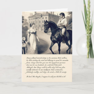 Cartão engraçado Darcy Orgulho e Preconceito Jane 