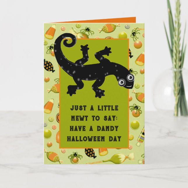Cartão engraçado de Halloween de tritão (Frente)
