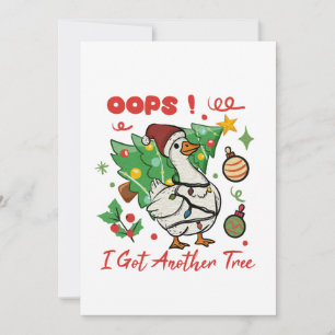 Cartão Engraçado de Natal de Ganso – Oops