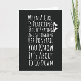 Cartão Engraçado de Patinação no Gelo Para Ela Gar