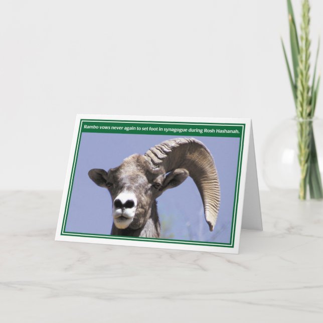 Cartão engraçado de Rambo Rosh Hashanah (Frente)