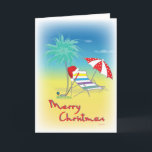 Cartão Engraçado de Santa Hat Beach de Natal GOLF<br><div class="desc">Golfe legal e engraçado Cartão de Natal feliz com um chapéu de Papai Noel,  palmeira. Design original do cartão de saudação por ©Inge Lewis. Excelente Feliz Cartão de Natal para pai,  avô,  avó ou qualquer amante de golfe. . Localize mais itens correspondentes na loja ingeinc.com.</div>