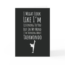Cartão Engraçado de Taekwondo Artes Marciais Lutan