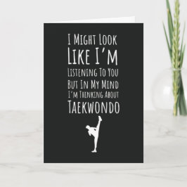 Cartão Engraçado de Taekwondo Artes Marciais Lutan