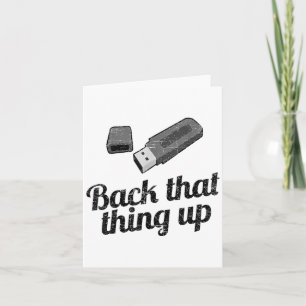 Cartão Engraçado De Volta Essa Coisa No Computador Usb