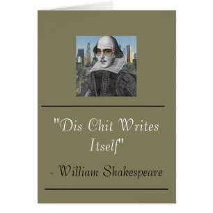 Cartão engraçado de William Shakespeare