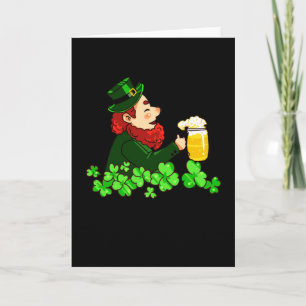 Cartão Engraçado Desenho do Leprechaun Irlandês