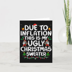 Cartão Engraçado Devido À Inflação De Suéteres De Natal F