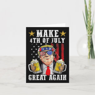 Cartão Engraçado Dia da Independência Do Trump Torne 4 De