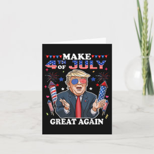 Cartão Engraçado Dia da Independência Do Trump Torne 4 De
