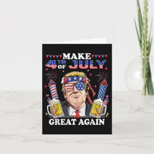 Cartão Engraçado Dia da Independência Do Trump Torne 4 De