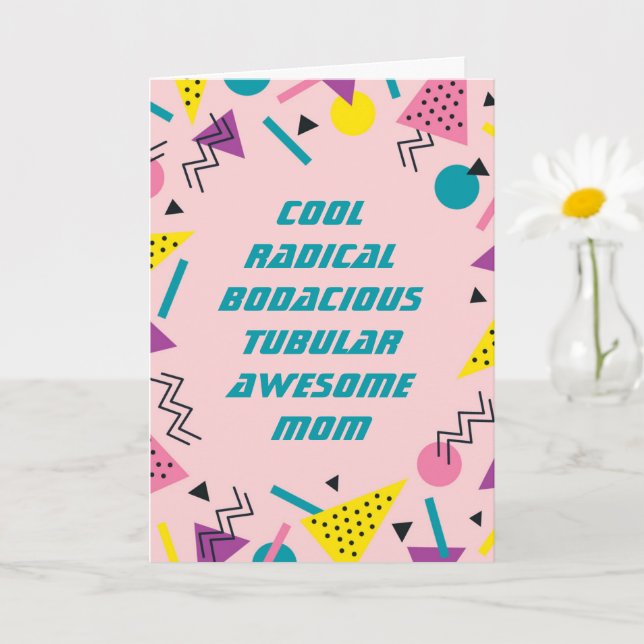 Cartão Engraçado Dia de as mães de gíria dos anos 80 (Planta pequena)