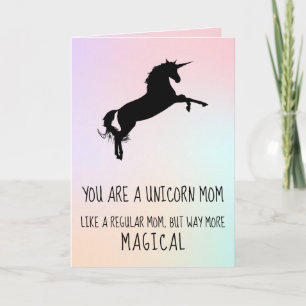Cartão Engraçado Dia de as mães Unicorn Stepman