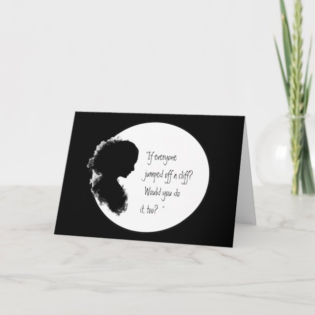 Cartão Engraçado Dia de as mães Verse Momismo para a Mãe (Frente)