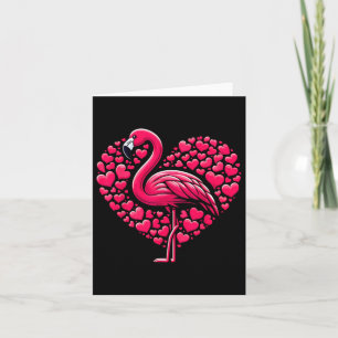 Cartão Engraçado Dia de os namorados Coração Flamingo Pin