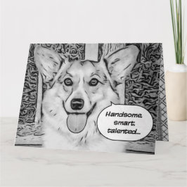 Cartão Engraçado Dia de os pais Corgi
