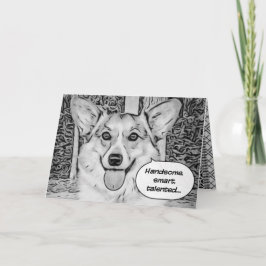 Cartão Engraçado Dia de os pais Corgi