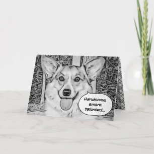 Cartão Engraçado Dia de os pais Corgi