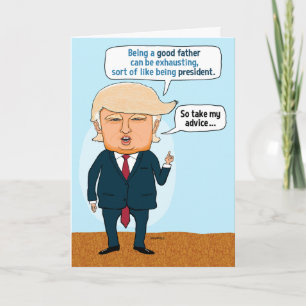 Cartão Engraçado Dia de os pais Trump Golfing