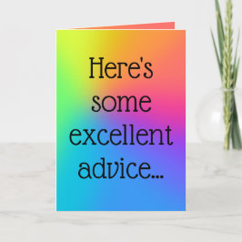 Cartão Engraçado "Dicas Excelentes"
