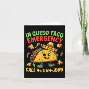Cartão Engraçado Dizer "Cinco de Mayo, mexicano Taco Fies